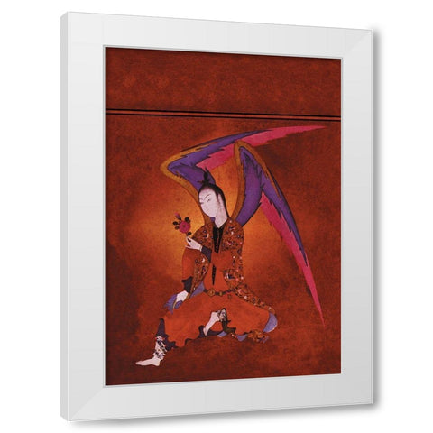 An Angel of Islam, 1934 White Modern Wood Framed Art Print by McIntosh, Frank