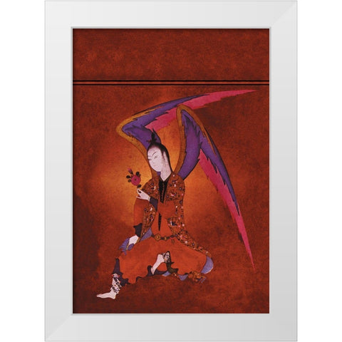 An Angel of Islam, 1934 White Modern Wood Framed Art Print by McIntosh, Frank