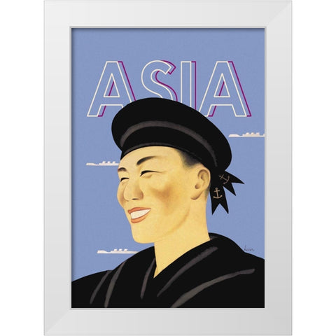 Japanese Sailor, 1935 White Modern Wood Framed Art Print by McIntosh, Frank