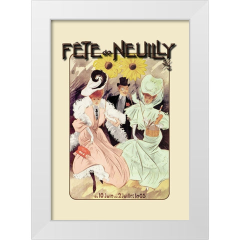 Fete de Neuilly White Modern Wood Framed Art Print by Misti