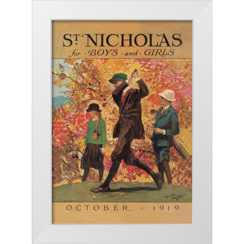 St. Nicholas for Boys and Girls, 1919 White Modern Wood Framed Art Print by Price, Garrett