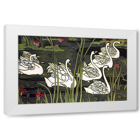 Journal de la Beaute White Modern Wood Framed Art Print by Rhead, Louis