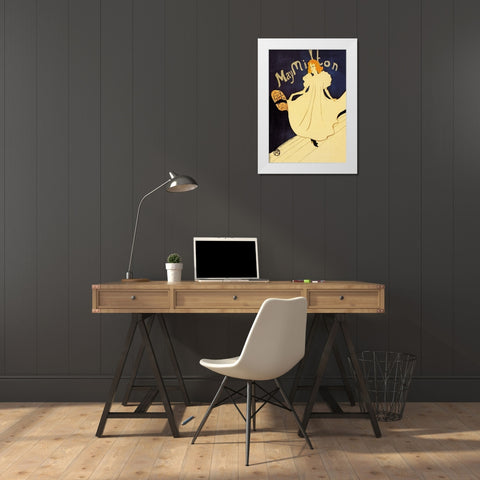 May Milton on Stage White Modern Wood Framed Art Print by Toulouse-Lautrec, Henri