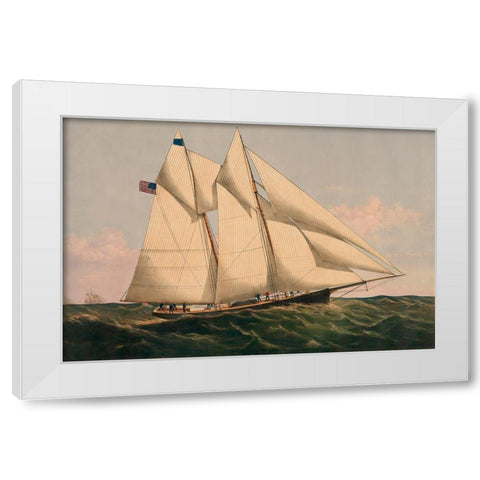 The Yacht  White Modern Wood Framed Art Print by Unknown