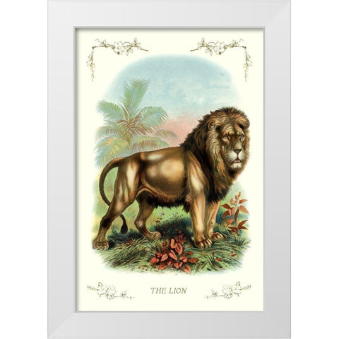 The Lion, 1900 White Modern Wood Framed Art Print by Unknown