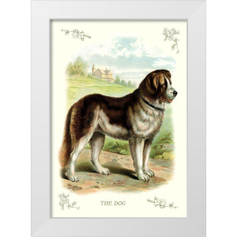 The Dog, 1900 White Modern Wood Framed Art Print by Unknown