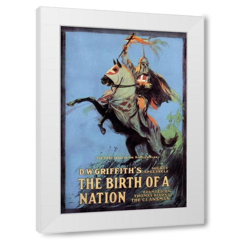 The Birth of a Nation, 1915 White Modern Wood Framed Art Print by Unknown