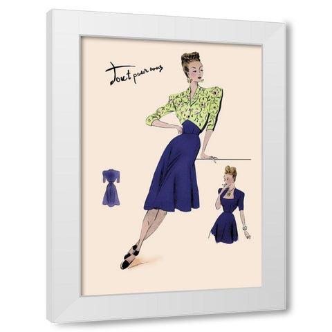 Style for Every Day, 1947 White Modern Wood Framed Art Print by Unknown