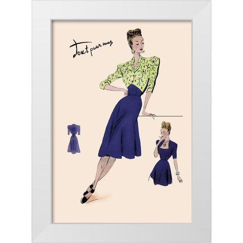 Style for Every Day, 1947 White Modern Wood Framed Art Print by Unknown