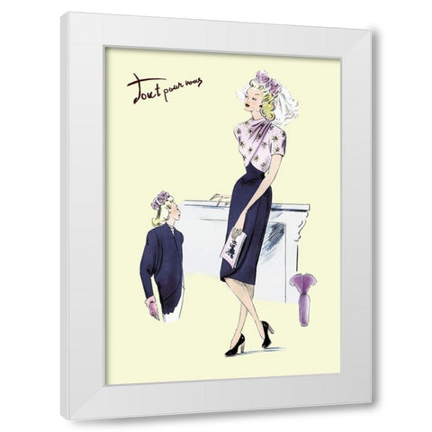 Style for your Special Day, 1947 White Modern Wood Framed Art Print by Unknown