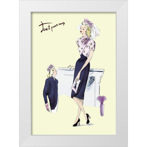 Style for your Special Day, 1947 White Modern Wood Framed Art Print by Unknown