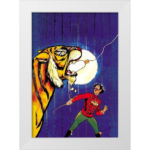 Tigerlight White Modern Wood Framed Art Print by Unknown