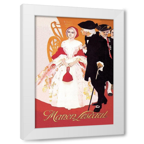 Manon Lescaut White Modern Wood Framed Art Print by Unknown