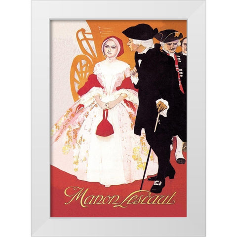 Manon Lescaut White Modern Wood Framed Art Print by Unknown