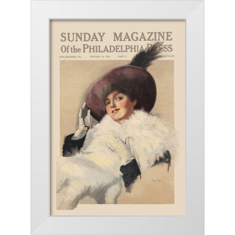 Sunday Magazine of the Philadelphia Press White Modern Wood Framed Art Print by Unknown