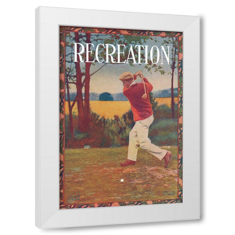 Recreation White Modern Wood Framed Art Print by Unknown