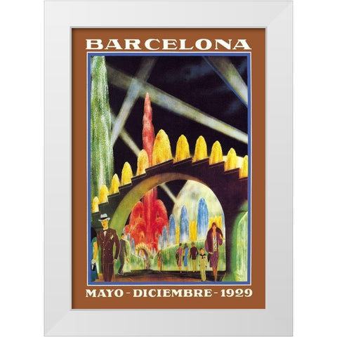 Barcelona Exposicion Internacional White Modern Wood Framed Art Print by Unknown