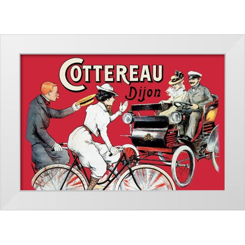 Cottereau Dijon White Modern Wood Framed Art Print by Unknown