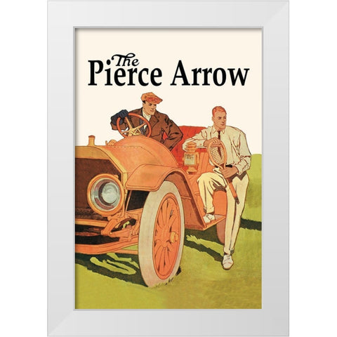 The Pierce-Arrow White Modern Wood Framed Art Print by Unknown