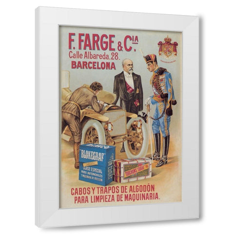 F. Farge White Modern Wood Framed Art Print by Unknown