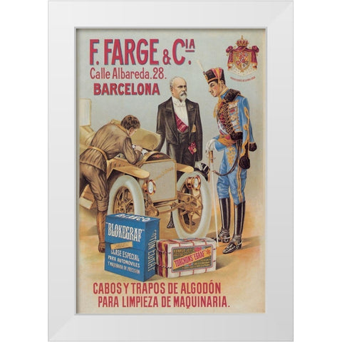 F. Farge White Modern Wood Framed Art Print by Unknown