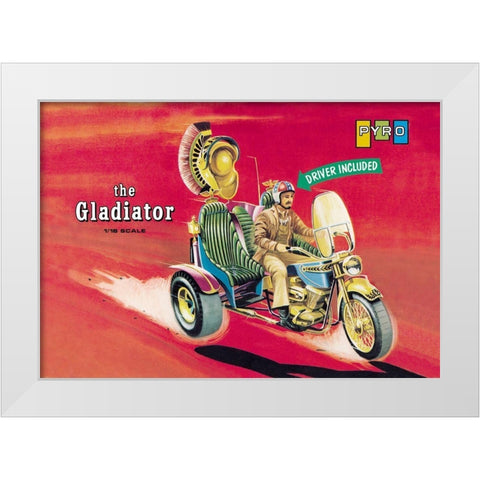 The Gladiator - Driver Included White Modern Wood Framed Art Print by Unknown