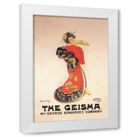 The Geisha: Mr. George Edwardes Company White Modern Wood Framed Art Print by Unknown