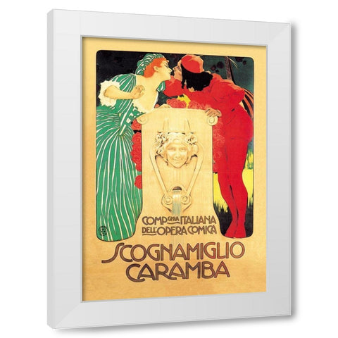 Scognamiglio Caramba White Modern Wood Framed Art Print by Unknown