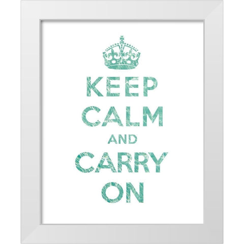 Keep Calm and Carry On - Texture V White Modern Wood Framed Art Print by The British Ministry of Information