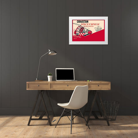 Cragstan Space Capsule White Modern Wood Framed Art Print by Retrobot