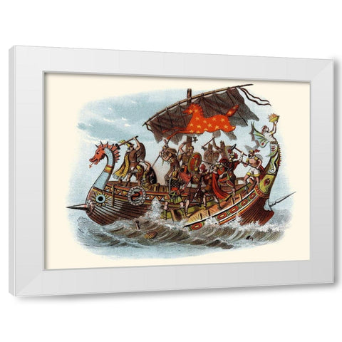 War White Modern Wood Framed Art Print by Unknown
