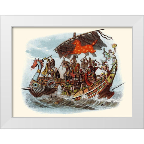 War White Modern Wood Framed Art Print by Unknown