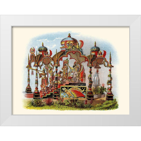 Knighthood - Mardi Gras Parade Float Design White Modern Wood Framed Art Print by Unknown