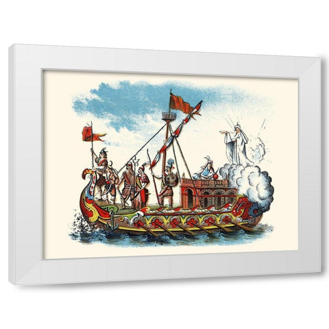 Tavics Vision White Modern Wood Framed Art Print by Unknown