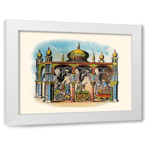 The Rival Chieftains White Modern Wood Framed Art Print by Unknown