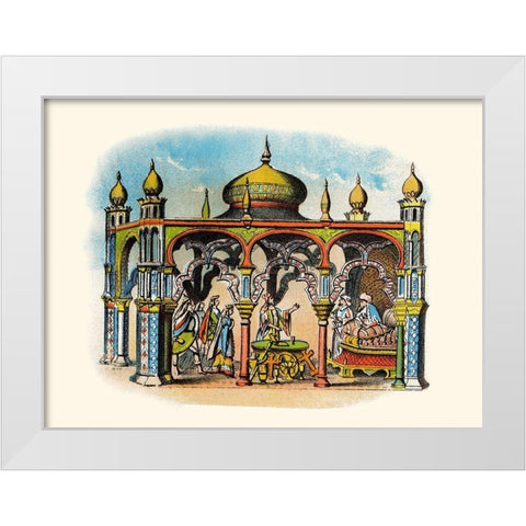 The Rival Chieftains White Modern Wood Framed Art Print by Unknown