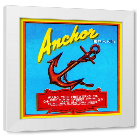 Anchor Brand Fireworks White Modern Wood Framed Art Print by Unknown