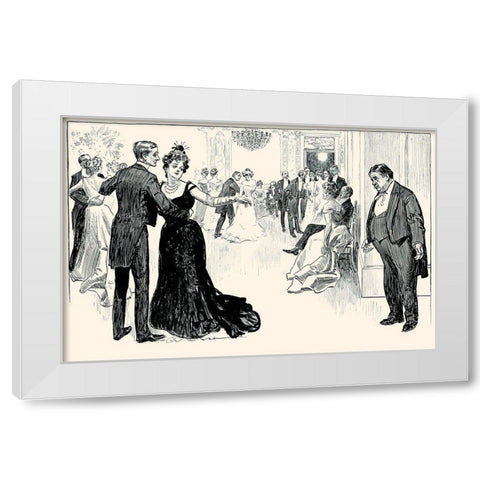Matrimonial Misfits White Modern Wood Framed Art Print by Gibson, Charles Dana