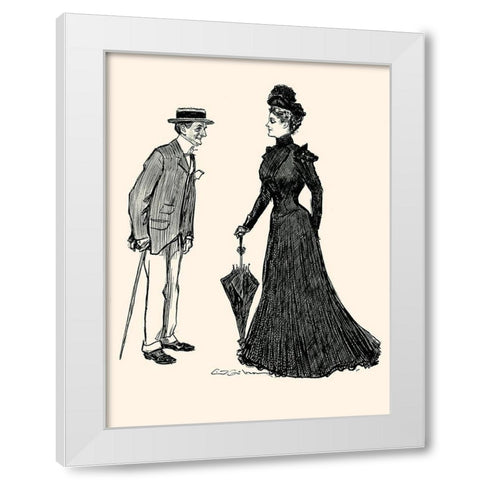 How Long Should I wear Mourning White Modern Wood Framed Art Print by Gibson, Charles Dana