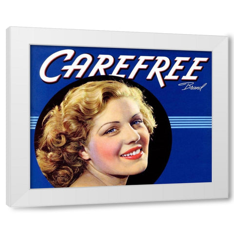 Carefree White Modern Wood Framed Art Print by Unknown