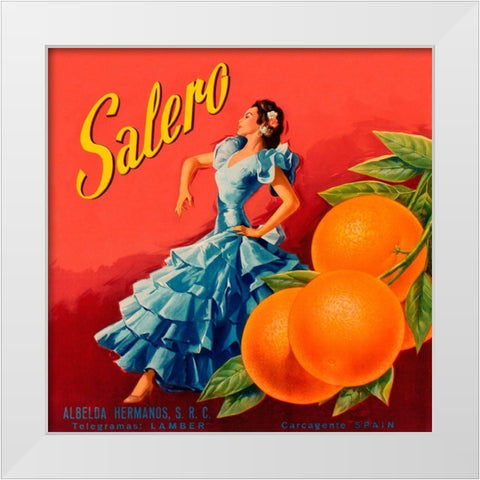 Salero White Modern Wood Framed Art Print by Ortega