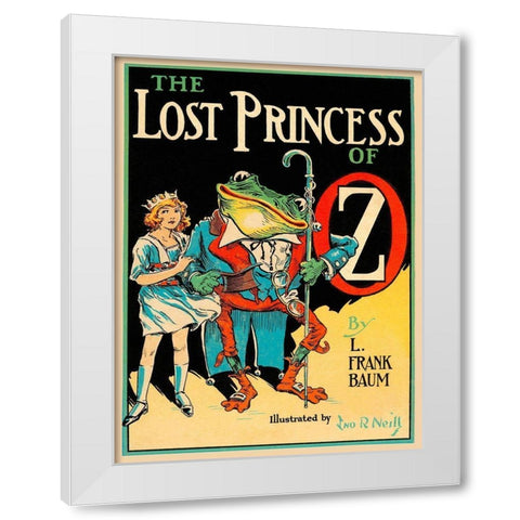 Lost Princess of Oz White Modern Wood Framed Art Print by Neill, John R.
