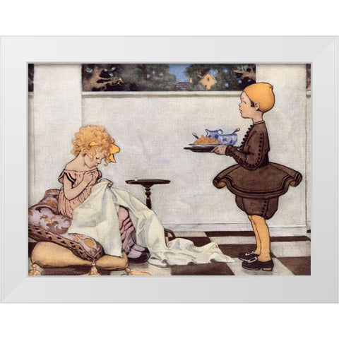 Curly Locks White Modern Wood Framed Art Print by Smith, Jesse Willcox
