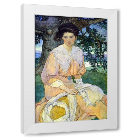 Gisele White Modern Wood Framed Art Print by Green Elizabeth Shippen