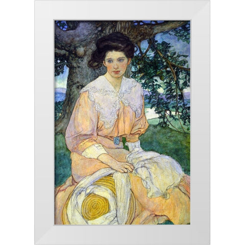 Gisele White Modern Wood Framed Art Print by Green Elizabeth Shippen