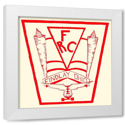 Findlay Roller Club White Modern Wood Framed Art Print by Retrorollers