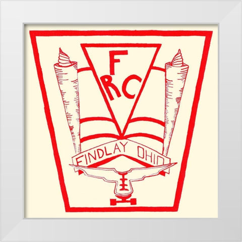 Findlay Roller Club White Modern Wood Framed Art Print by Retrorollers