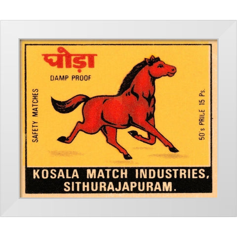Kosala Match Industries Safety Matches White Modern Wood Framed Art Print by Phillumenart