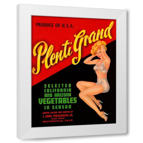 Plenti Grand White Modern Wood Framed Art Print by Retrolabel