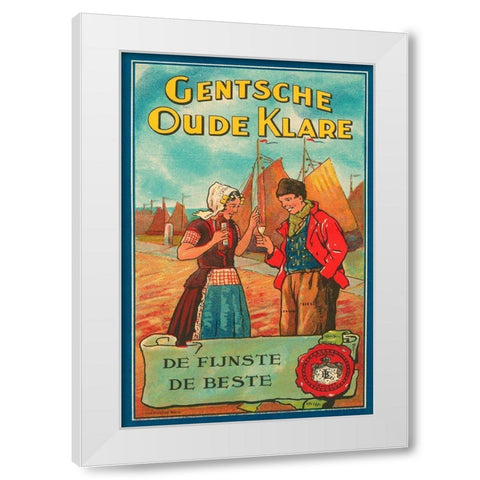 Gentsche Oude Klare White Modern Wood Framed Art Print by Retrolabel